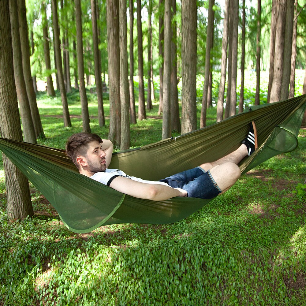 Cheap Goat Tents Parachute Fabric Portable Outdoor Camping Hammock with Mosquito Net  Hanging Swing Sleeping Bed Tree Tent   